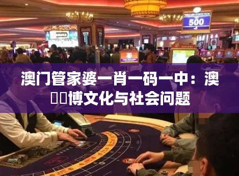 澳门管家婆一肖一码一中:澳門賭博文化与社会问题