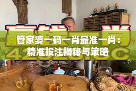 管家婆一码一肖最准一肖：精准投注揭秘与策略